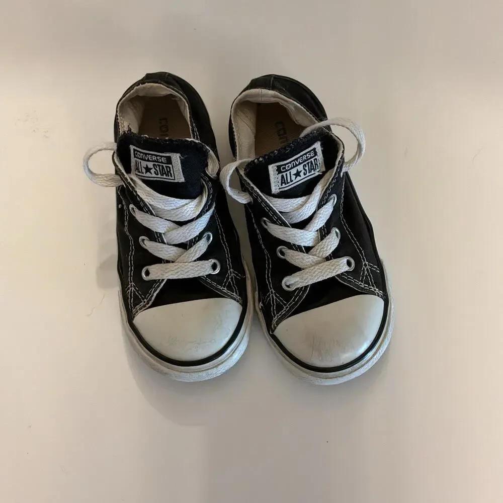 Kids Black Converse Shoes Size 9